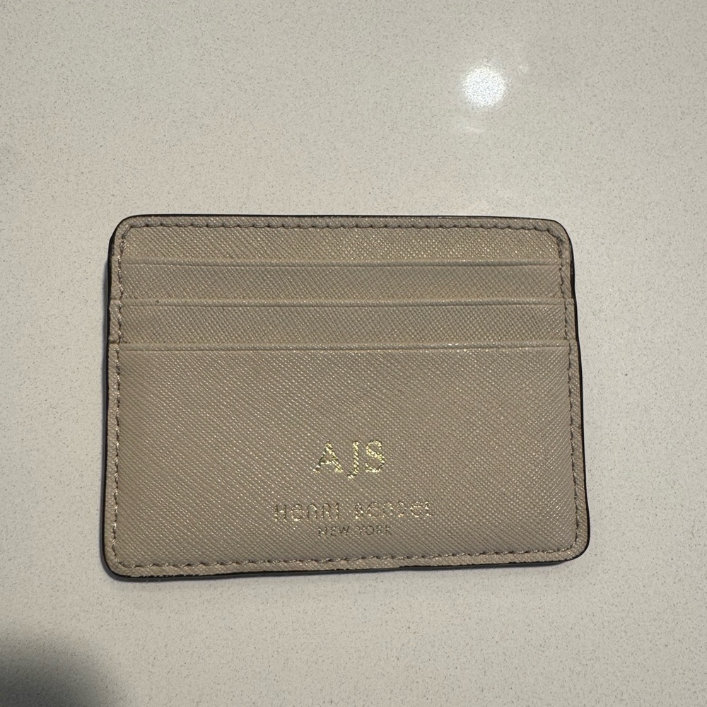 Henri Bendel Monogram Leather Card Holder